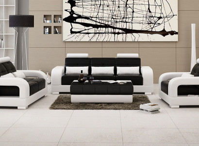 Leather sofa couch sets seat upholstery sofa suite 3+2+1 leather fabric